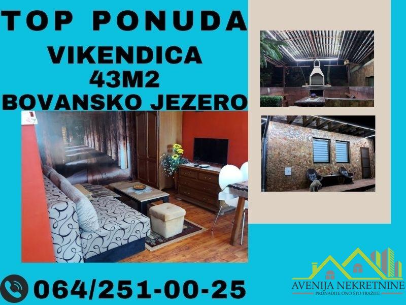 Ekstra ponuda, vikendica 43m2+ 3 ara placa, Bovansko jezero