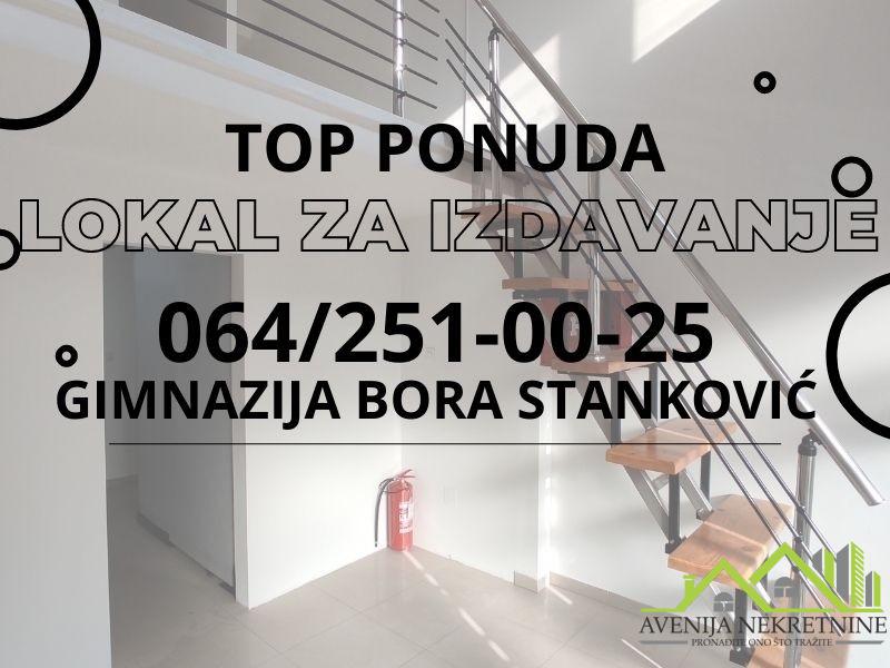 Lokal 50m2, na izdavanje, kod gimnazije Bore Stanković, 320e