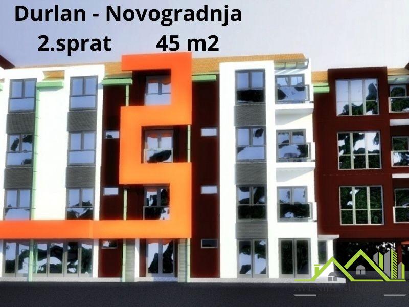 NIŠ – DURLAN – NOVOGRADNJA - DVOIPOSOBAN 45m2 - POVRAT PDV-a