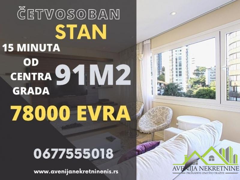 TOP PONUDA – 91 m2 – ČETVOROSOBAN STAN 