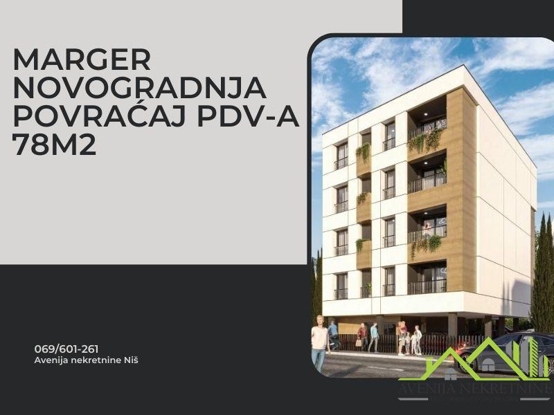 Marger, 78m2, Novogradnja, Povraćaj pdv