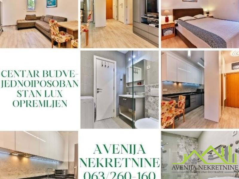 CRNA GORA – BUDVA CENTAR – LUX JEDNOIPOSBAN STAN 39m2