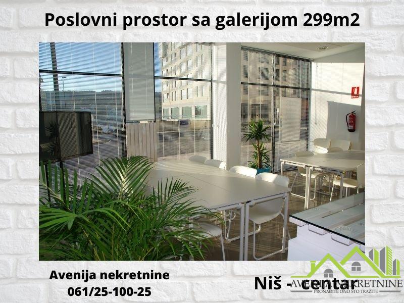 Poslovni prostor 299m2, centar grada Niša