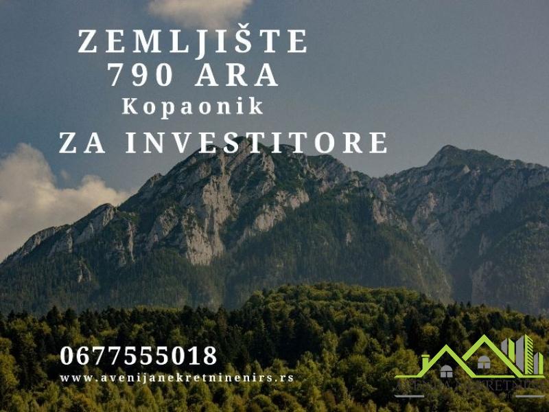 ZEMLJIŠTE NA KOPAONIKU 780 ARA - POGODNO ZA INVESTITORE