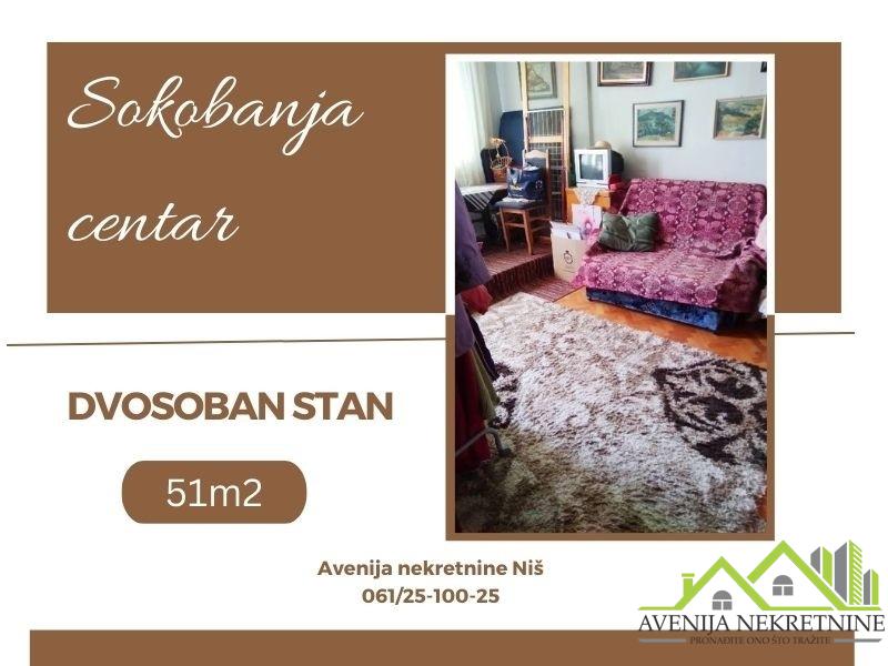 Dvosoban stan 51m2 Sokobanja centar