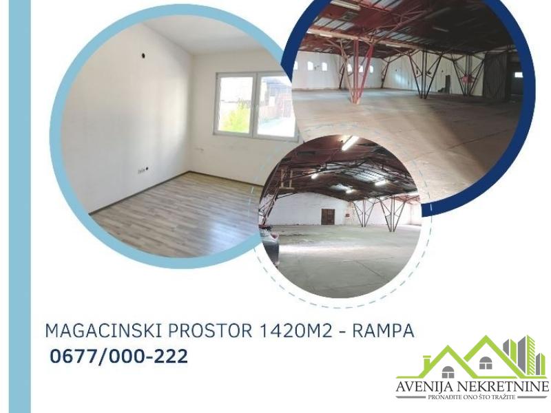 Magacinski prostor, izdavanje 1420m2 