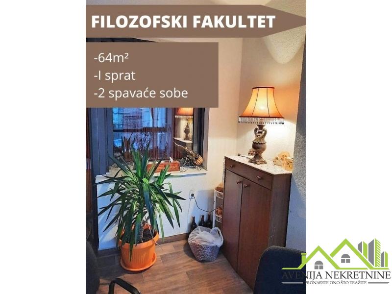 Na prodaju - FILOZOFSKI FAKULTET - 64m² - MOŽE NA KREDIT