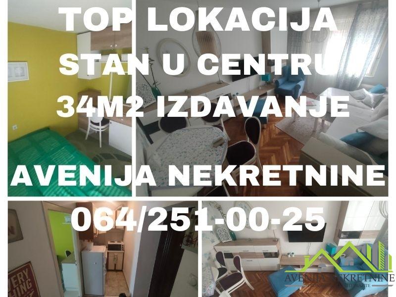 Stan za izdavanje, ekstra lokacija, centar, 34m2