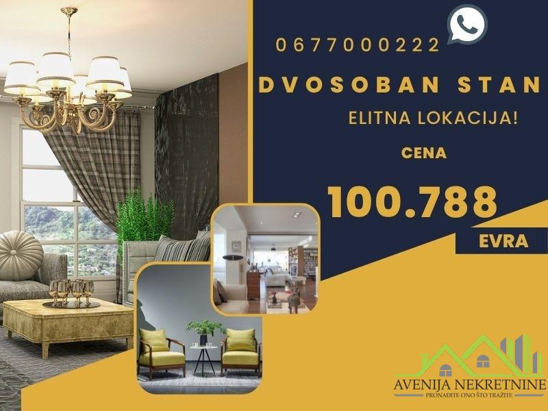 TOP LOKACIJA – NOVOGRADNJA – PDV – DVOSOBAN 54m2