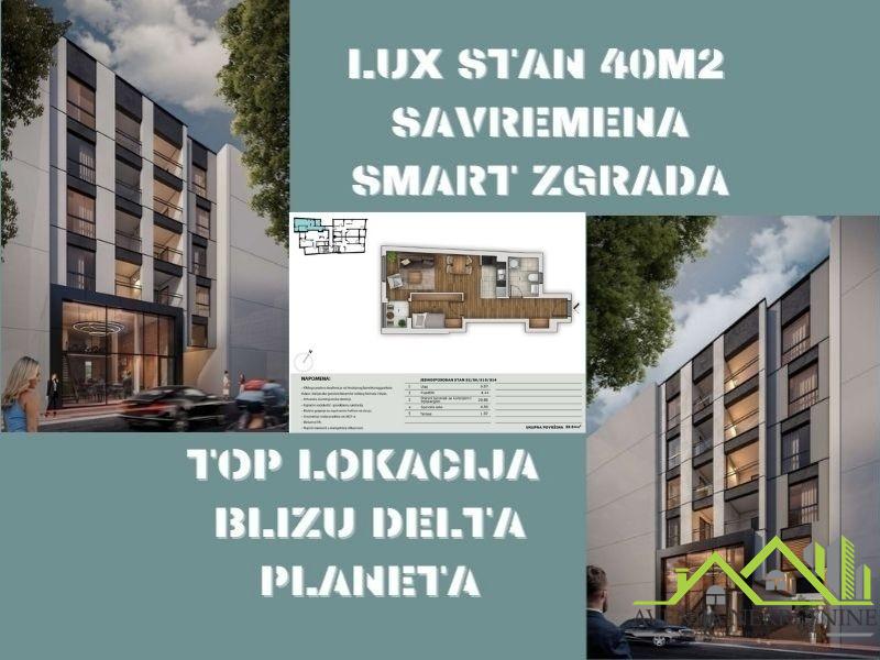 LUX STAN 40M2 U SMART ZGRADI BLIZU DELTA PLANETA - POVRAĆAJ PDV-a