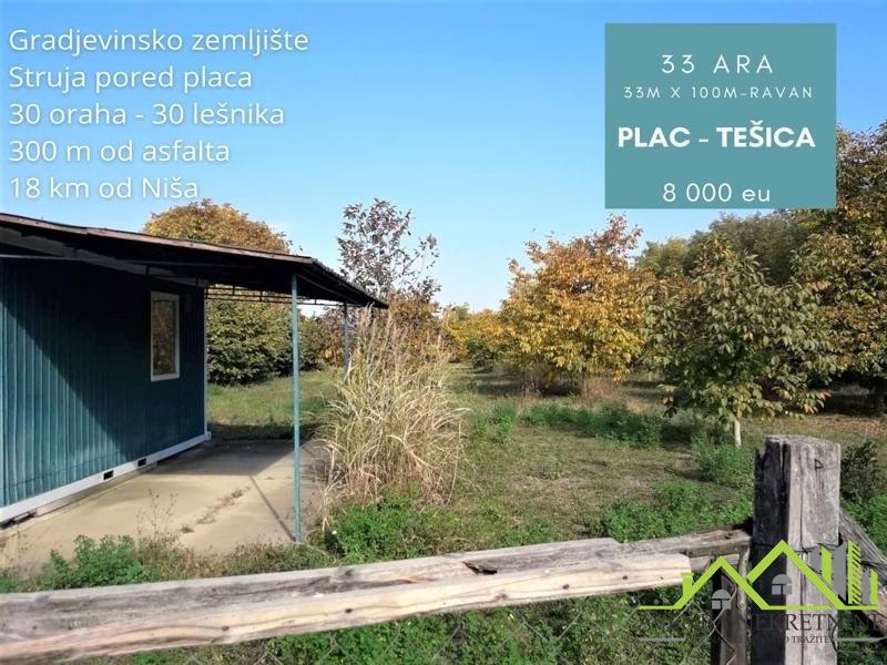 TEŠICA - PLAC 33 Ara - GRADJEVINSKO ZEMLJIŠTE