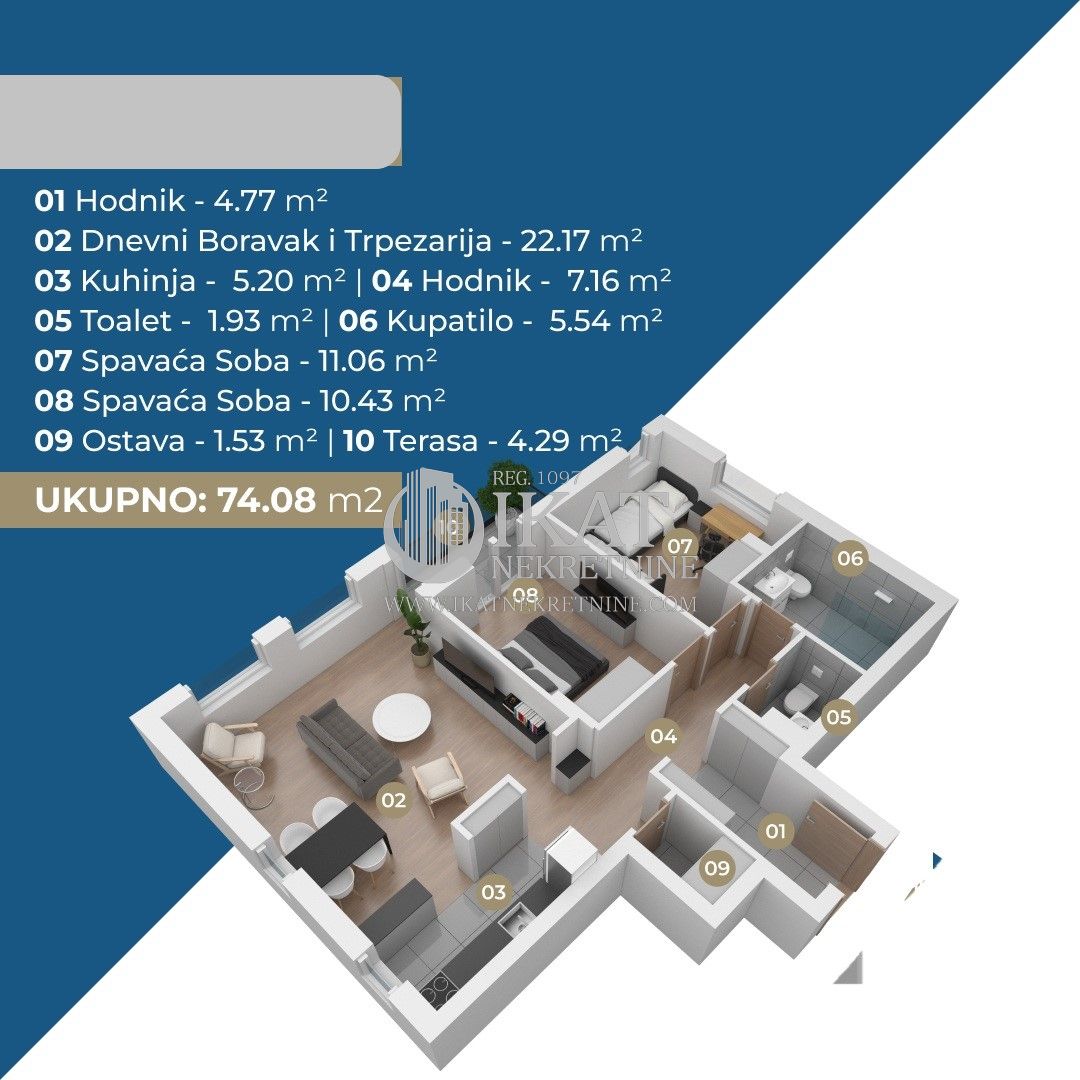 Stara Pazova 74,08m2 novogradnja ID#3517