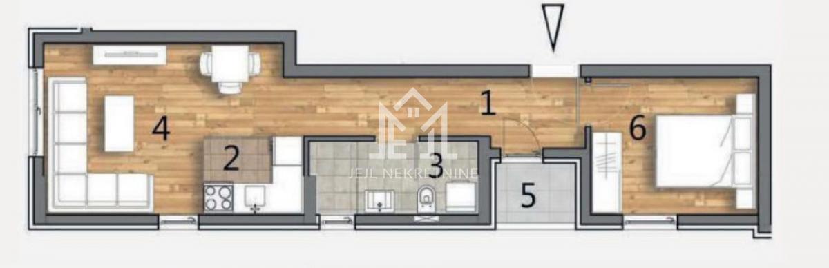 Dvosoban stan, 41.02 m2, sa PDV-om