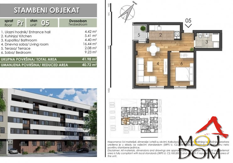 Stan,NOVI SAD,TELEP,kv: 42, € 106000, ID: 1025773