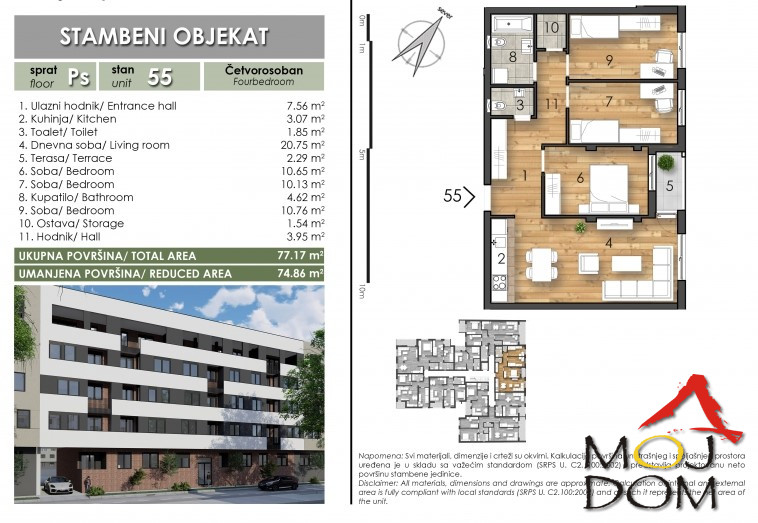 Stan,NOVI SAD,TELEP,kv: 77, € 190340, ID: 1025786