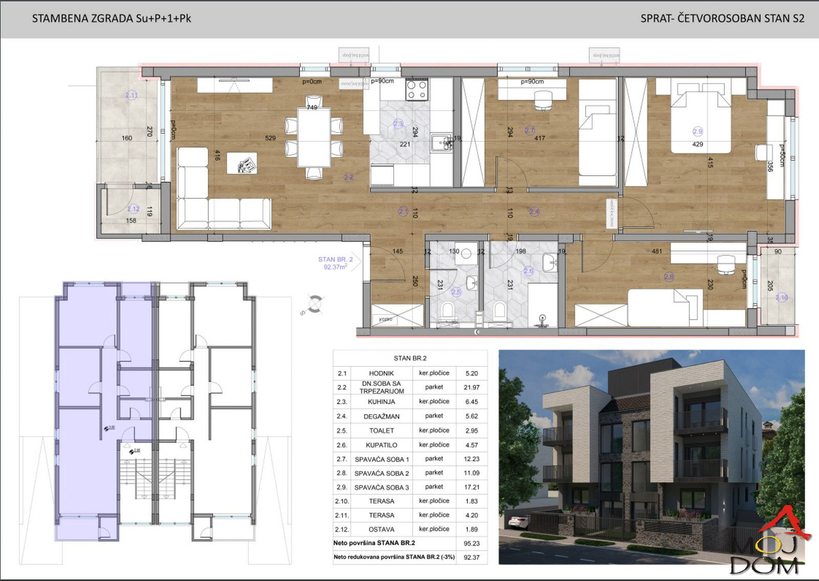 Stan,SREMSKA KAMENICA,SREMSKA KAMENICA,kv: 93, € 245430, ID: 1026982