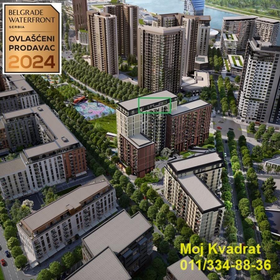 Savski venac, Beograd na vodi - BW King's Park Residence, 153m2 - PENTHAUS - BEZ PROVIZIJE!