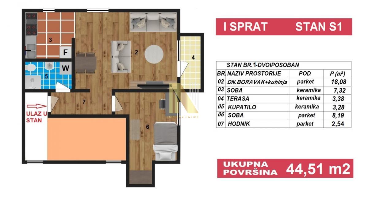 Nov stan sa parking mestom i povratom PDV-a