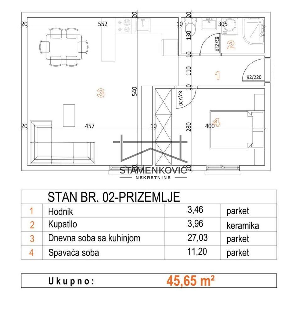 Dvosoban stan u izgradnji na Adicama! ID#6118