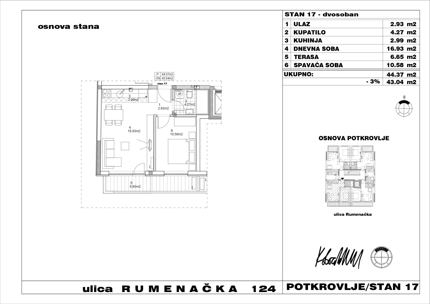 Stan,NOVI SAD,NOVA DETELINARA,kv: 43.04, € 106400, ID: 1038713