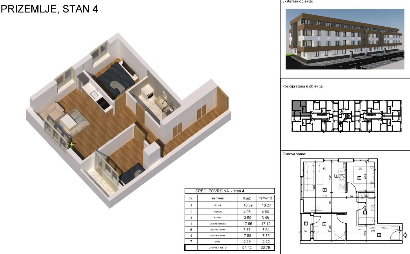 Stan,NOVI SAD,ADICE,kv: 52.79, € 87000, ID: 1039608