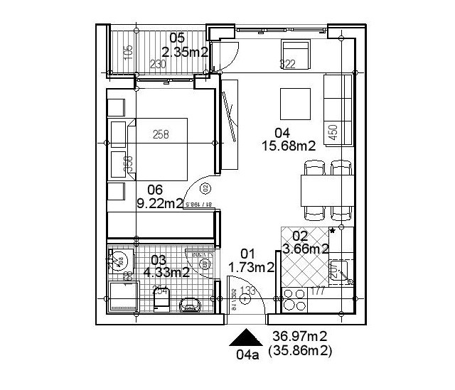 Stan,NOVI SAD,TELEP,kv: 37.16, € 80400, ID: 1039679