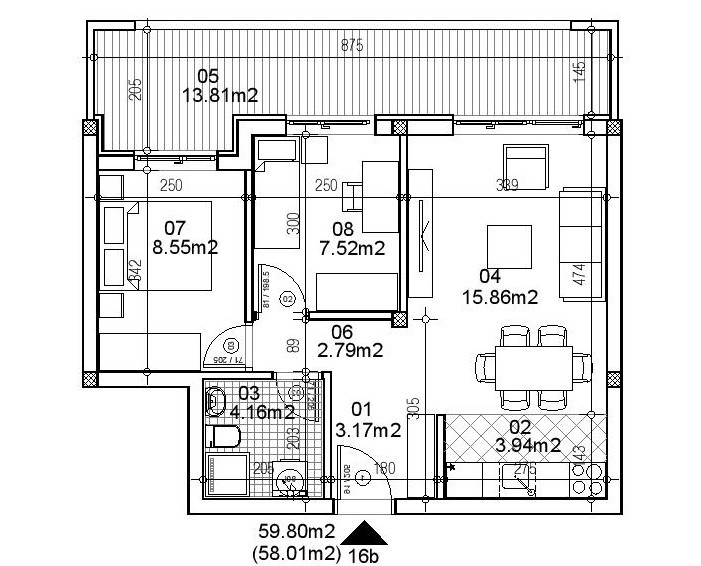 Stan,NOVI SAD,TELEP,kv: 58.21, € 125900, ID: 1039707